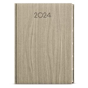 Weekly Diary 2024 Oskar Wood A5 - Light brown