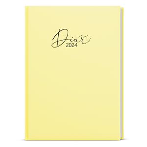 Weekly Diary 2024 Prokop Lamino Pastel B6 - Yellow