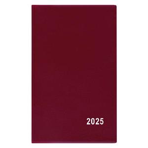 Weekly Diary 2025 Alois PVC pocket - burgundy