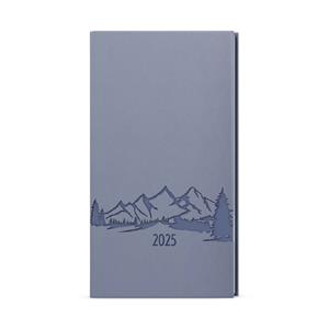 Weekly Diary 2025 Jakub Vivella pocket with hot stamping - dove gray - Mountains