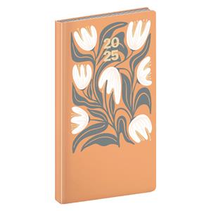 Weekly diary 2025 pocket Cambio - orange flowers
