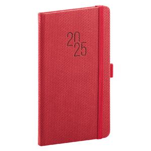 Weekly diary 2025 pocket Diamante - red