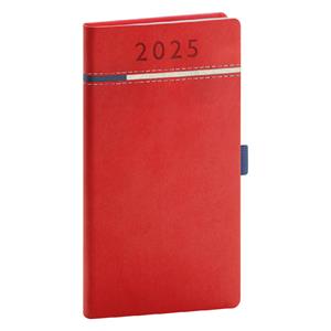 Weekly diary 2025 pocket Tom - red-blue