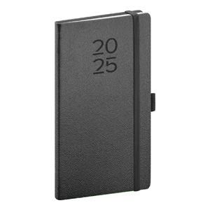 Weekly diary 2025 pocket Vellum - black