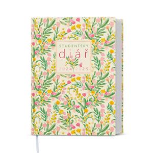 Weekly Diary 2025 Student Lamino pocket - Flowers