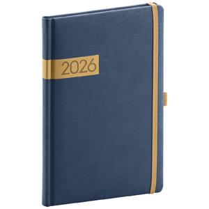 Weekly diary 2026 A5 Twill - blue-gold