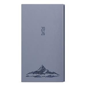 Weekly Diary 2026 Jakub Vivella pocket with hot stamping - dove gray - Mountains