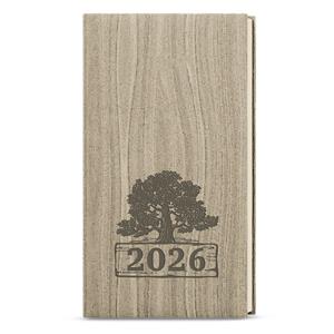 Weekly Diary 2026 Jakub Wood pocket - light brown