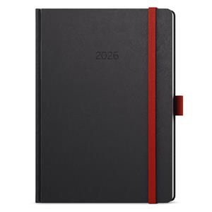Weekly diary 2026 Oskar Nora A5 - red