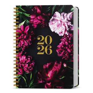 Weekly Diary 2026 Oskar Twin A5 - Peonies
