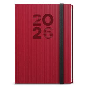 Weekly Diary 2026 Oskar Vigo A5 - red