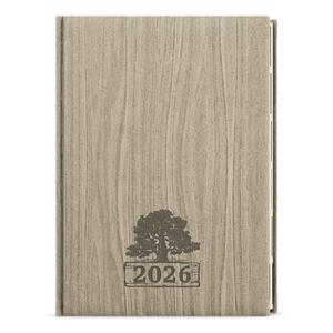 Weekly Diary 2026 Oskar Wood A5 - light brown