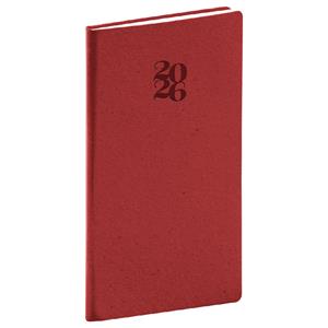 Weekly diary 2026 pocket Essenza - cherry
