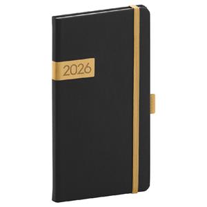 Weekly diary 2026 pocket Twill - black-gold
