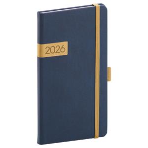 Weekly diary 2026 pocket Twill - blue-gold