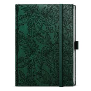 Weekly Diary 2026 Prokop Vivella extra B6 - dark green - Tropical