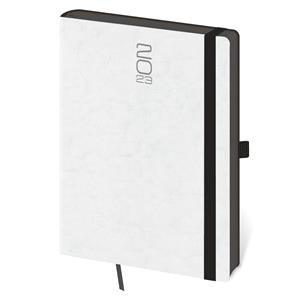 Weekly diary A5 2023 Memory with rubber band - white