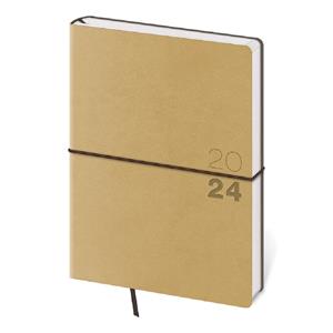 Weekly diary A5 2024 Flexio - light brown