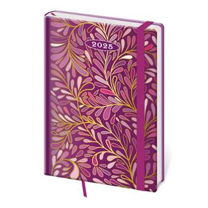 Weekly diary A5 2025 Vario - Delicate with rubber band