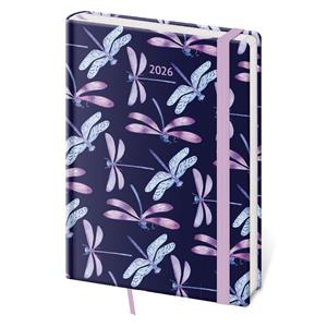 Weekly diary A5 2026 Vario - Dragonfly with elastic band