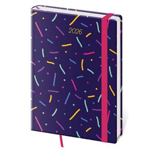 Weekly diary A5 2026 Vario - Sprinkles with elastic band