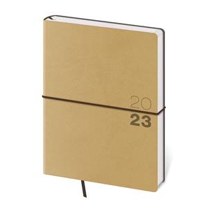 Weekly diary B6 2023 Flexio - light brown