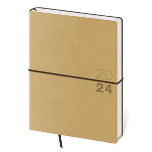 Weekly diary B6 2024 Flexio - light brown