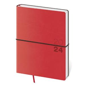 Weekly diary B6 2024 Flexio - red
