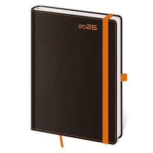 Weekly Diary B6 2026 Black Orange