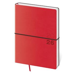 Weekly diary B6 2026 Flexio - red