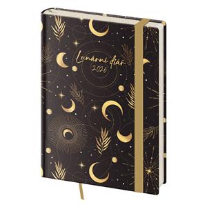 Weekly diary B6 2026 Lunar diary Luna with elastic