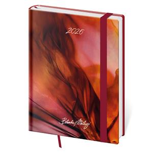 Weekly diary B6 2026 Vario - Matragi Red with elastic