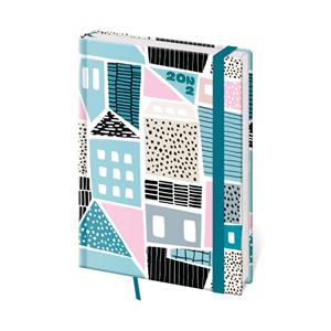 Weekly diaryA5 2022 Vario with rubber band - Shapes