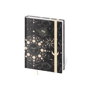 Weekly diaryB6 2022 Vario with rubber band - Cosmos