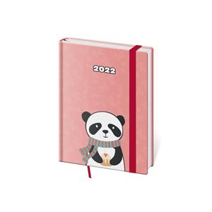 Weekly diaryB6 2022 Vario with rubber band - Panda