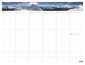 Weekly planning map A2 with photo