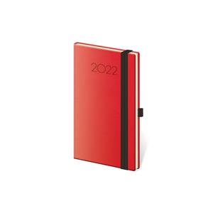 Weekly pocket diary 2022 New Praga - red