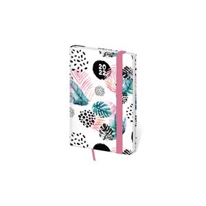 Weekly pocket diary 2022 Vario with rubber band - Monstera with rubber band