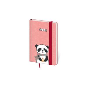 Weekly pocket diary 2022 Vario with rubber band - Panda