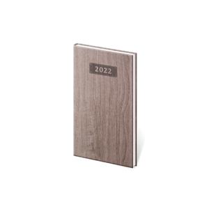 Weekly pocket diary 2022 Wood - dark brown
