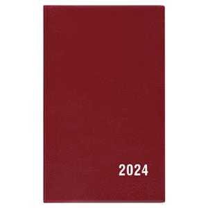 Weekly pocket Diary 2024 Alois PVC - Burgundy