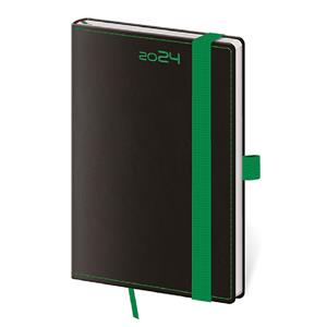 Weekly pocket diary 2024 Black Green