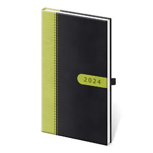 Weekly pocket diary 2024 Bora - black/green