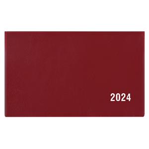 Weekly pocket Diary 2024 Cyril PVC - Burgundy