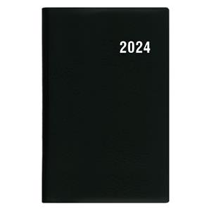Weekly pocket Diary 2024 Gustav PVC - Black