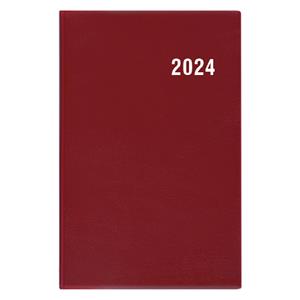 Weekly pocket Diary 2024 Gustav PVC - Burgundy