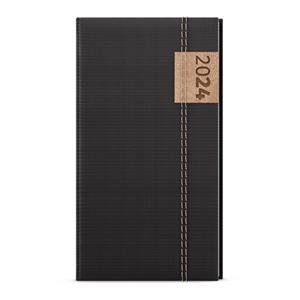 Weekly pocket Diary 2024 Jakub Denim - Black