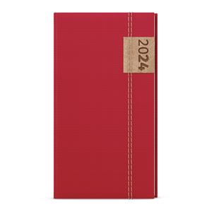 Weekly pocket Diary 2024 Jakub Denim - Red