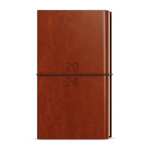 Weekly pocket Diary 2024 Jakub Dueto with note book - Brown