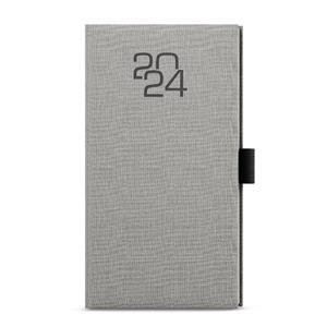 Weekly pocket Diary 2024 Jakub Fabric - Grey